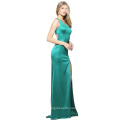 Wholesale Cheap Fitted One Shoulder Stretch Satin Cocktail Dress with a Slit